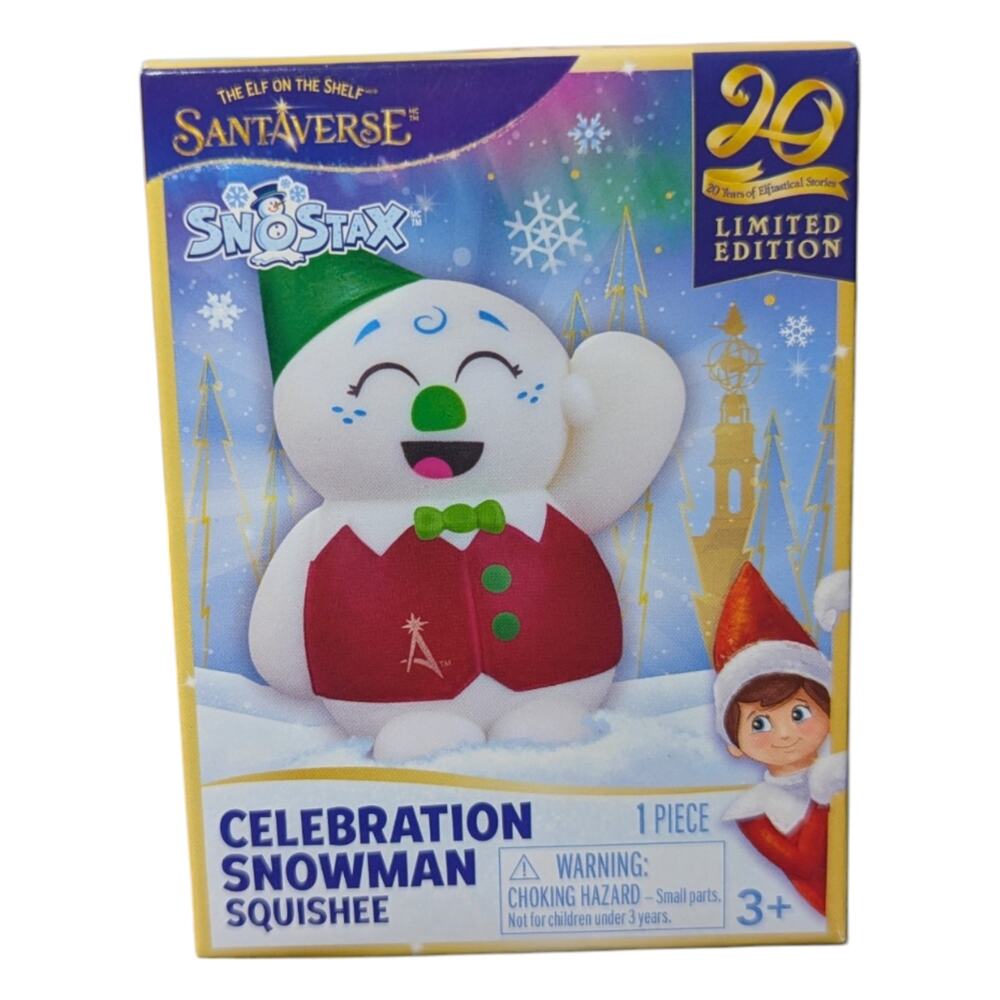 The Elf on the Shelf Santaverse SnoStax  the Celebration Snowman Squishee NWT